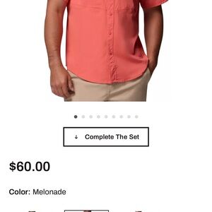 Eddie Bauer Men's Woven Tech Short Sleeve Melonade Breathable, Quick-Dry Size L